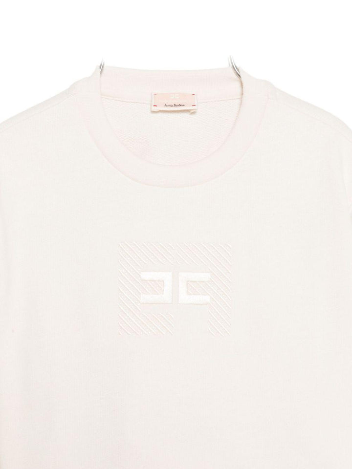 Felpa bianca per bambina EGFE0560FF002 0067 Elisabetta Franchi Kids 