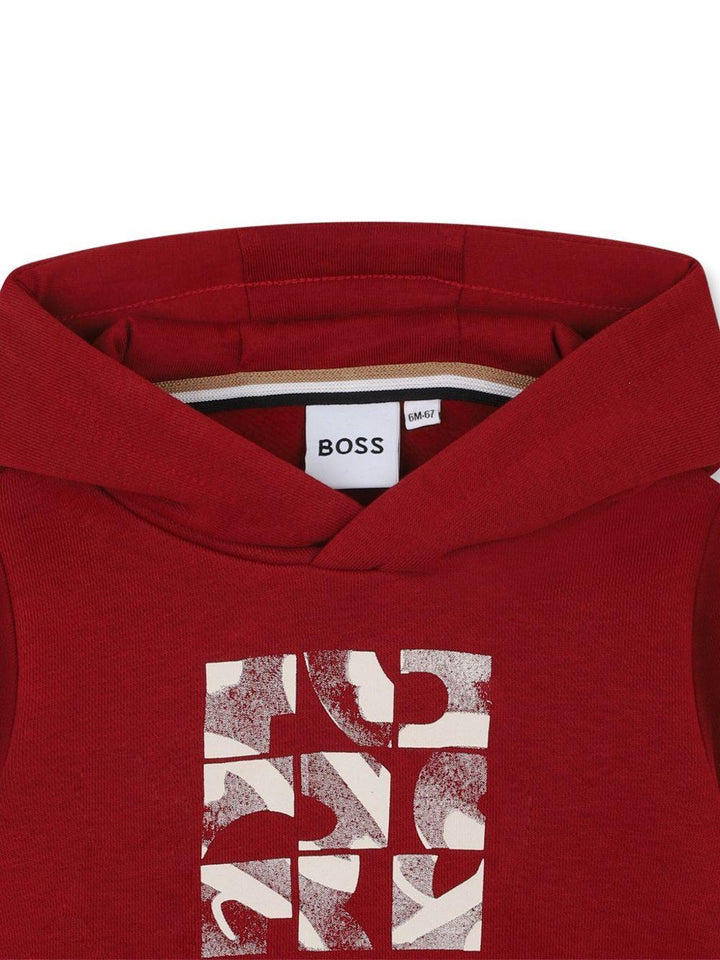 Felpa rosso scuro per neonato J52461 96D Boss Kids 