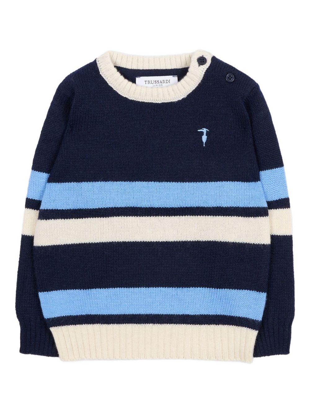 Maglione tricolore per neonato TIA25114MA PEA Trussardi Kids 