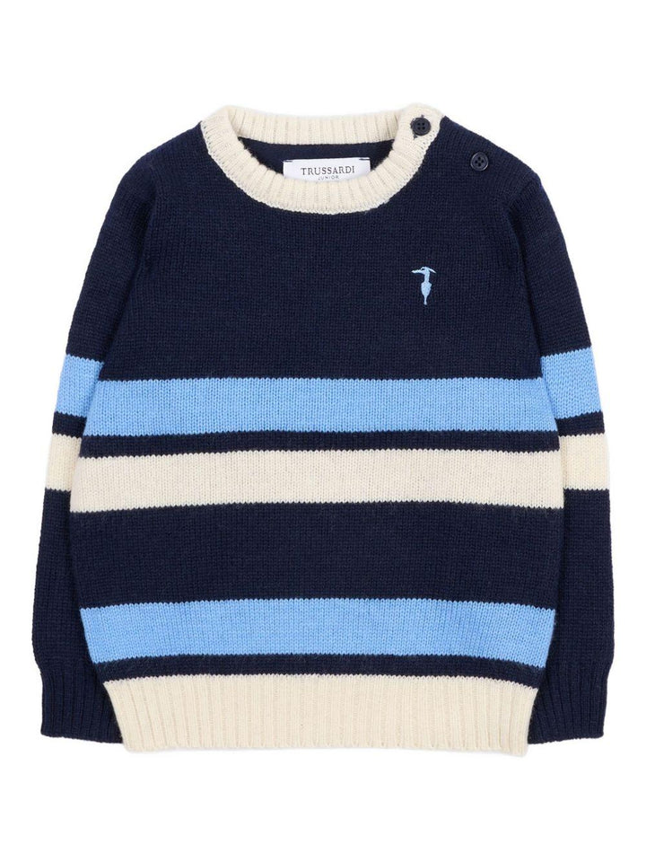 Maglione tricolore per neonato TIA25114MA PEA Trussardi Kids 