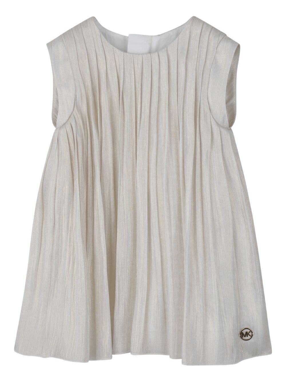Abito bianco sporco per neonata R30551 Z99 Michael Kors Kids 
