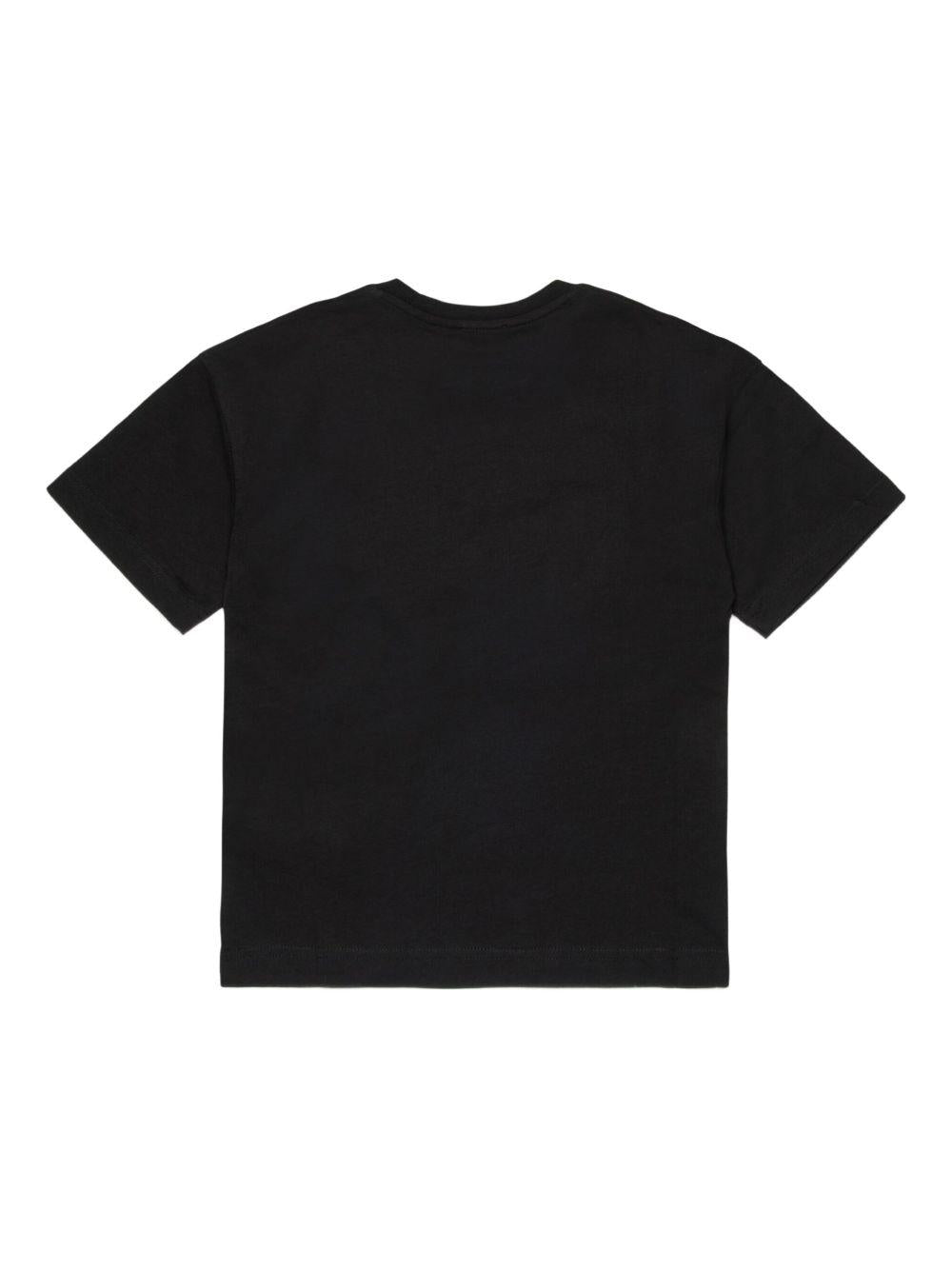 T-shirt nero per bambino J025900GRAI K900 Diesel Kids 