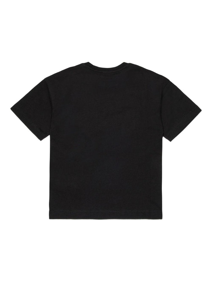 T-shirt nero per bambino J025900GRAI K900 Diesel Kids 