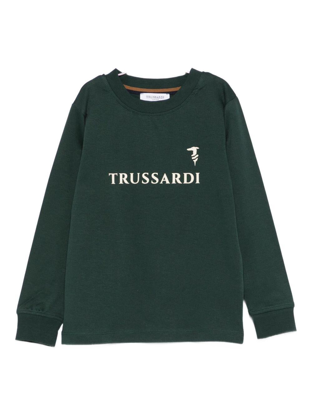 T-shirt verde per bambino TBA25057TS PIN Trussardi Kids 