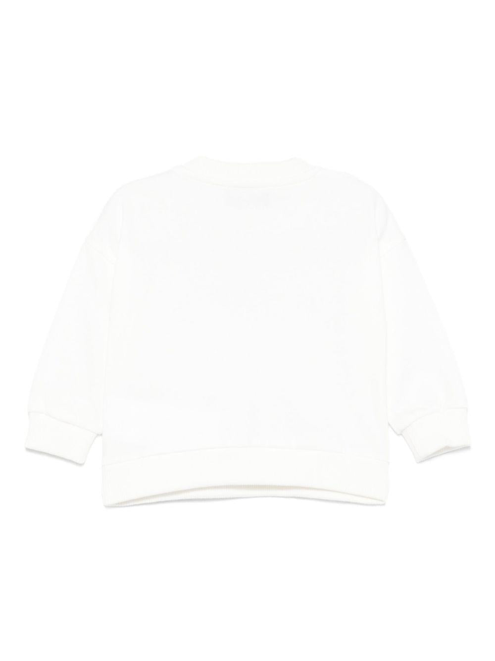 Felpa bianca per neonato MUF064LCA60 10063 Moschino Kids 