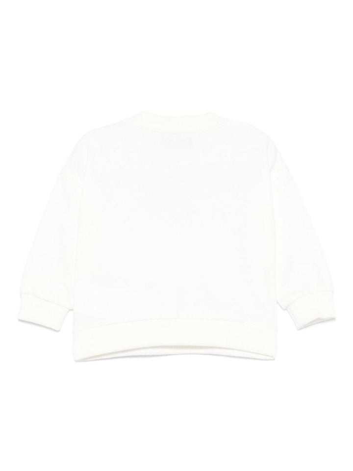 Felpa bianca per neonato MUF064LCA60 10063 Moschino Kids 
