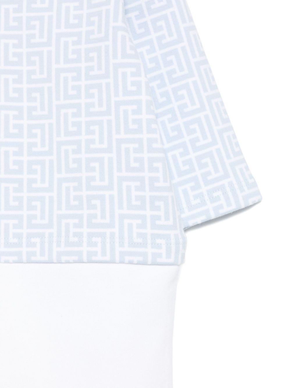 Tutina azzurro chiaro per neonato BXB56AZ2411 100CE Balmain Kids 