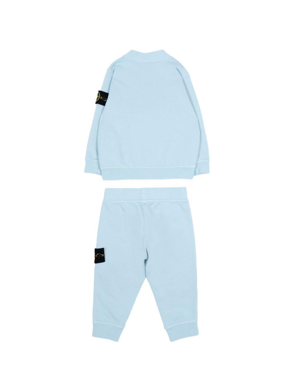 Completo azzurro per neonato 6M200001S0917 V0041 Stone Island Kids 