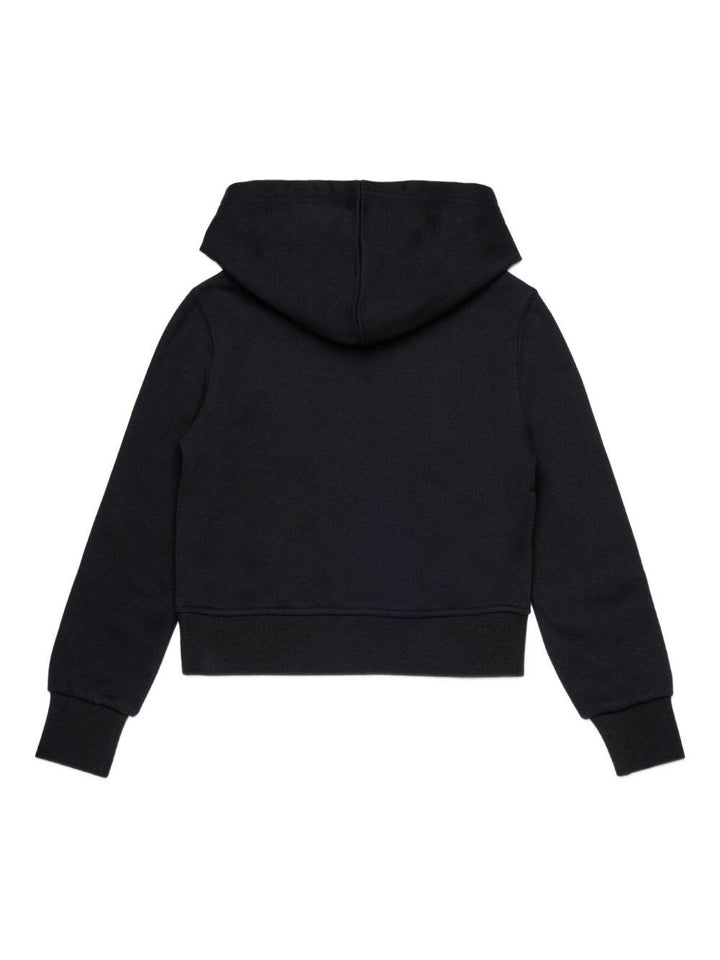 Felpa nera per bambina J02416KYAX3 K900 Diesel Kids 