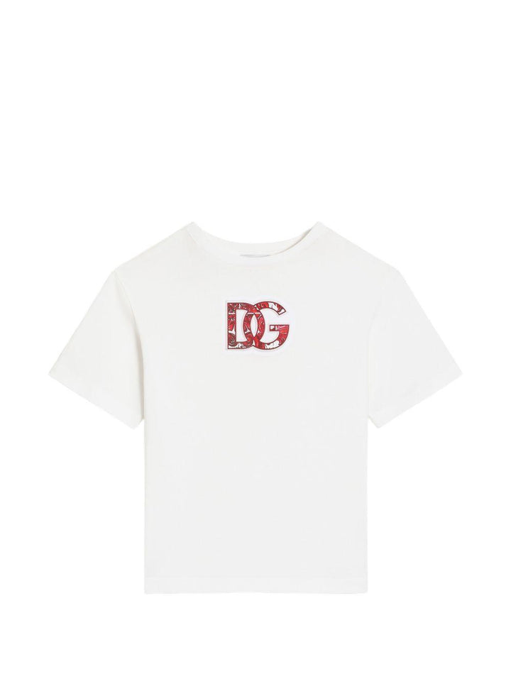 T-shirt bianco per bambino L4JTHVG7P4Z W0111 Dolce & Gabbana Kids 