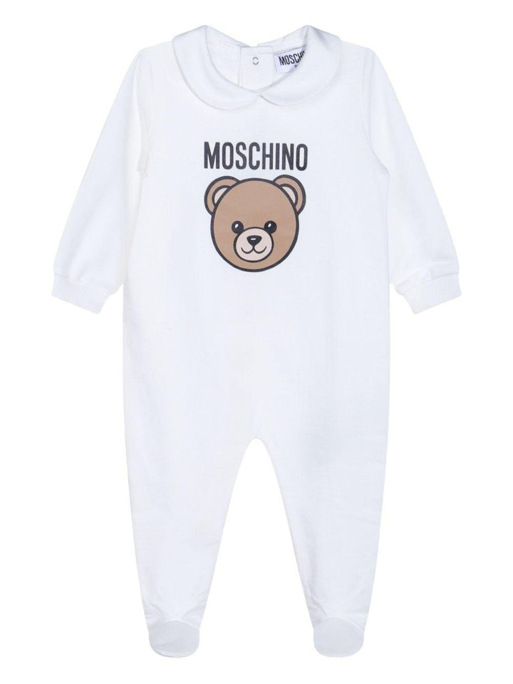 Tutina bianca per neonato MMY08BLCA40 10063 Moschino Kids 