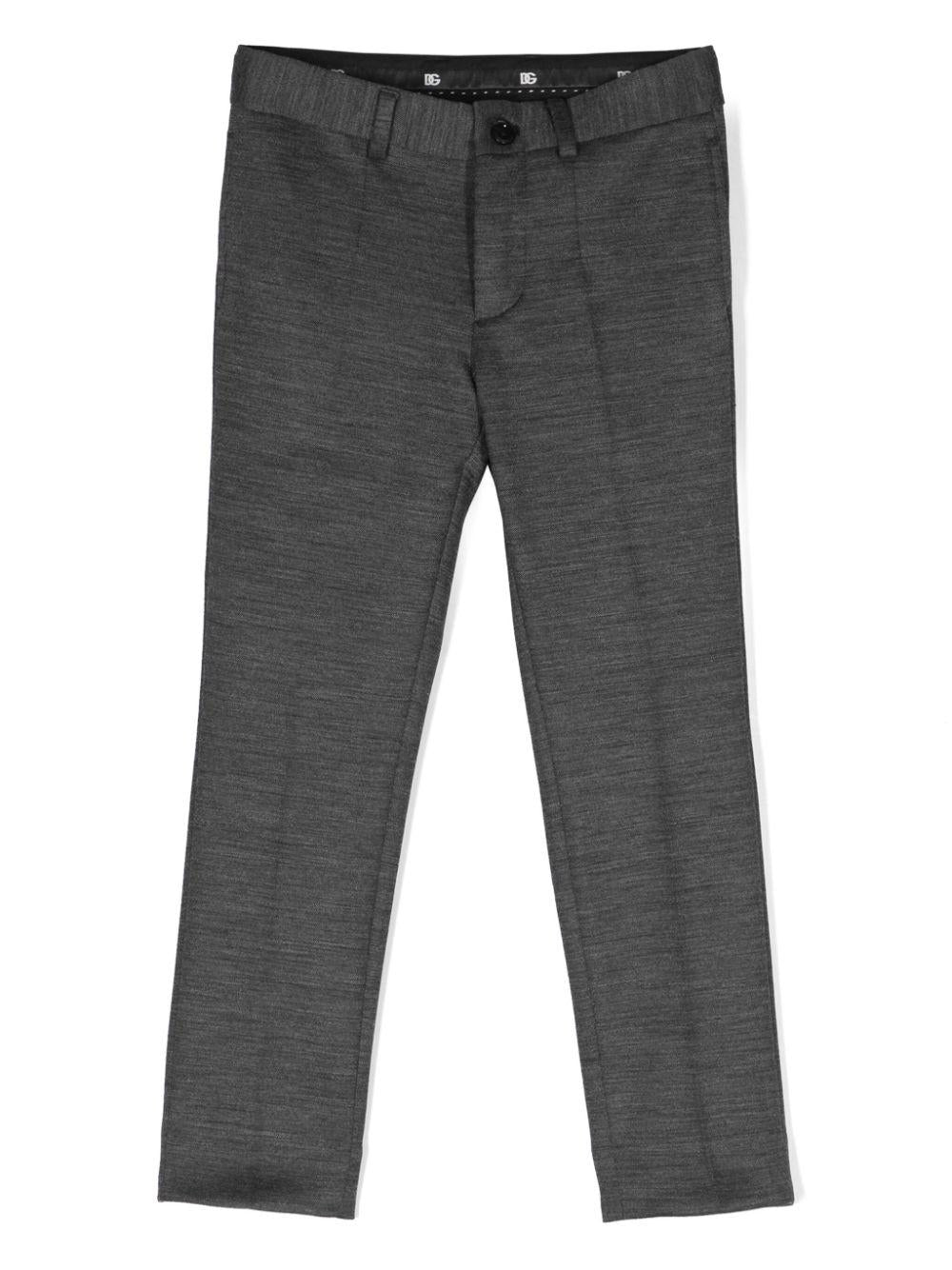 Gray children's trousers with logo