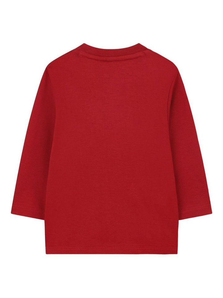 T-shirt rosso per neonato J52463 96D Boss Kids 