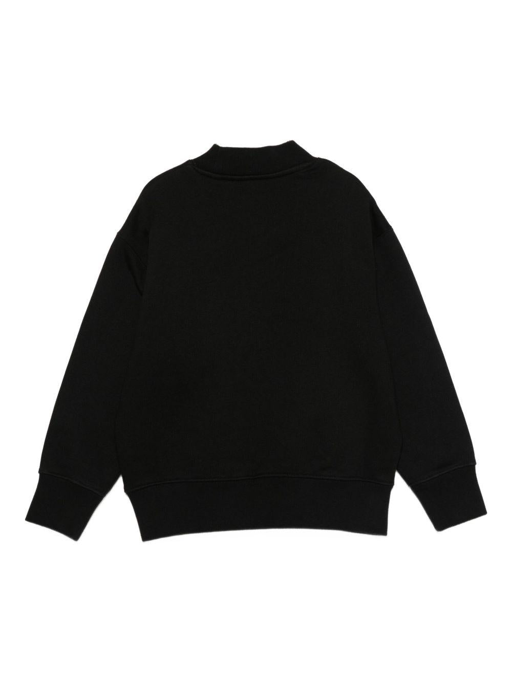 Felpa nera per bambino PBBA012F25FLE002 1040 Palm Angels Kids 