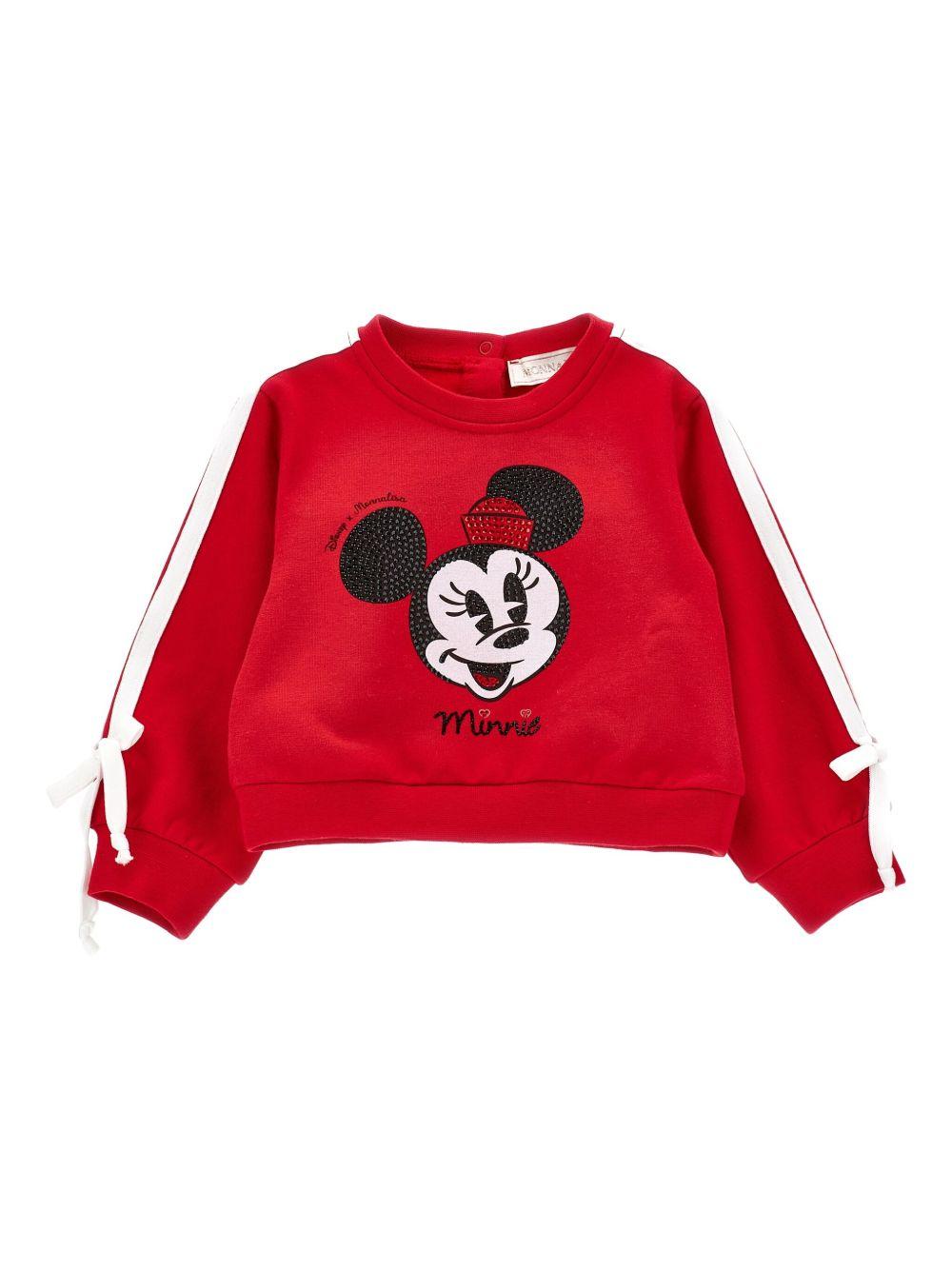 Felpa rossa per neonata 39F6206004 0043 Monnalisa Kids 