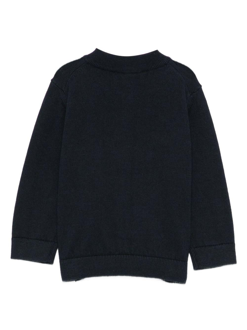 Cardigan blu navy per neonato EB000447AF15211 UB118 Emporio Armani Kids 
