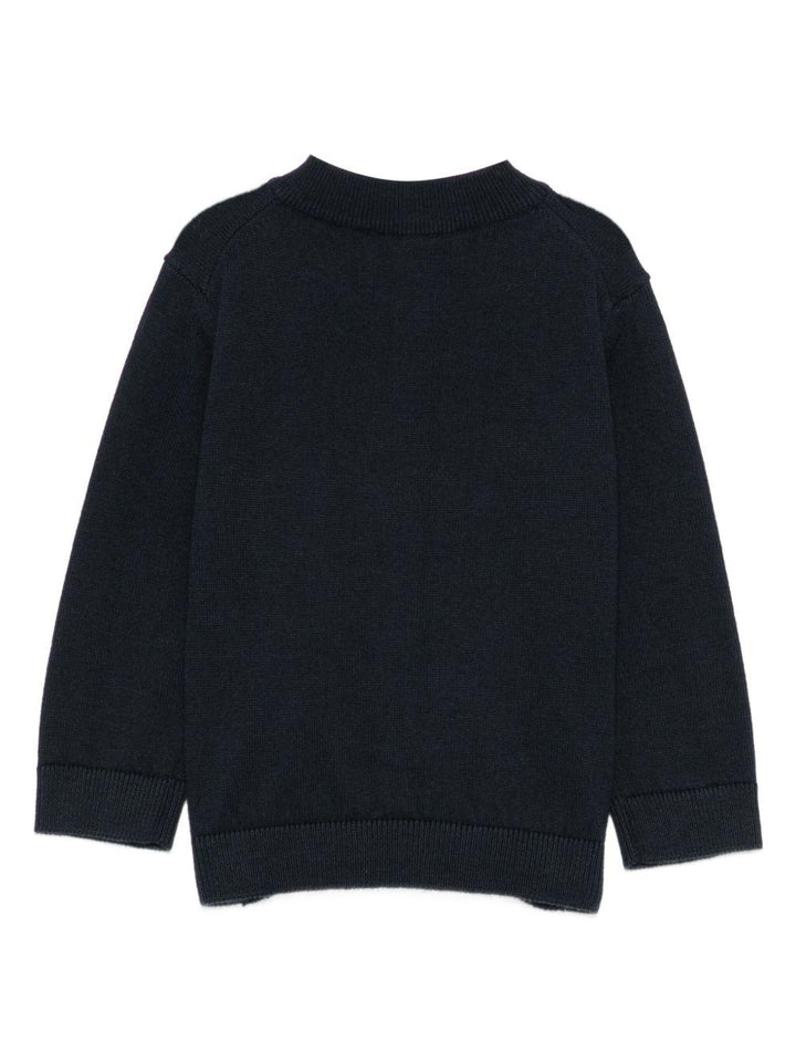 Cardigan blu navy per neonato EB000447AF15211 UB118 Emporio Armani Kids 