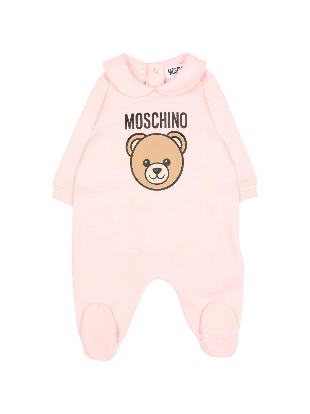 Kit tutina rosa chiaro per neonata MUY09PLCA40 50209 Moschino Kids 