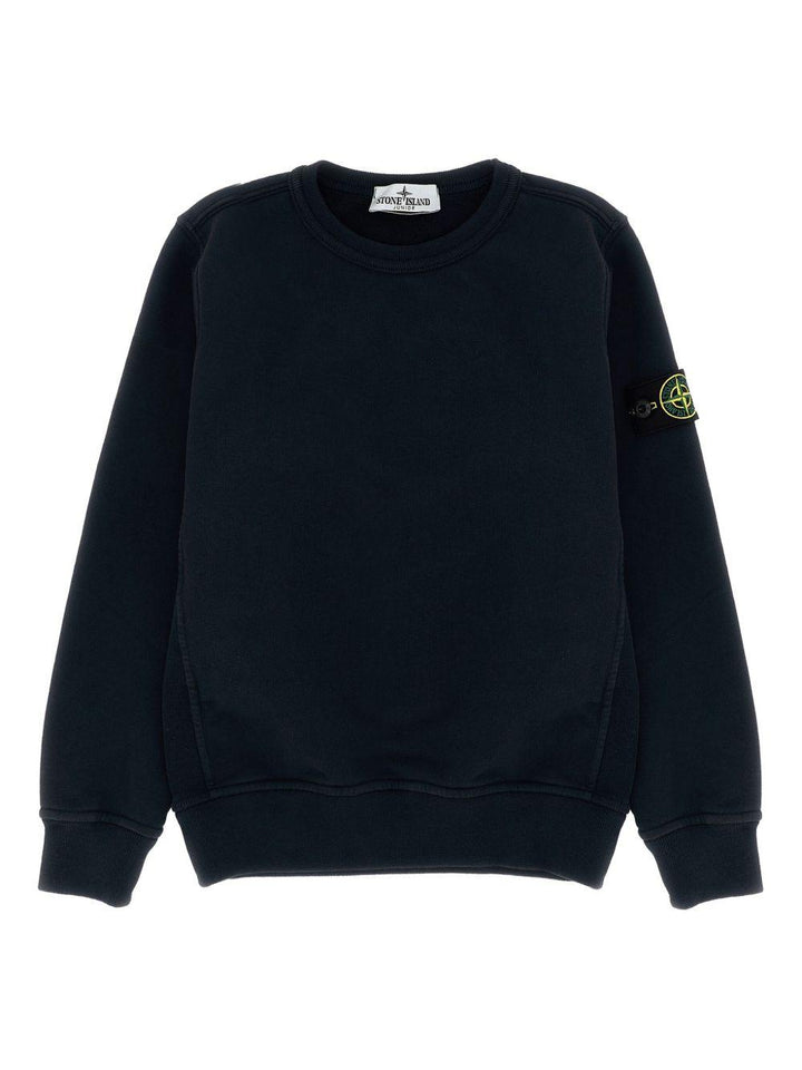 Felpa nera per bambino 66100001S0A20 V0029 Stone Island Kids 