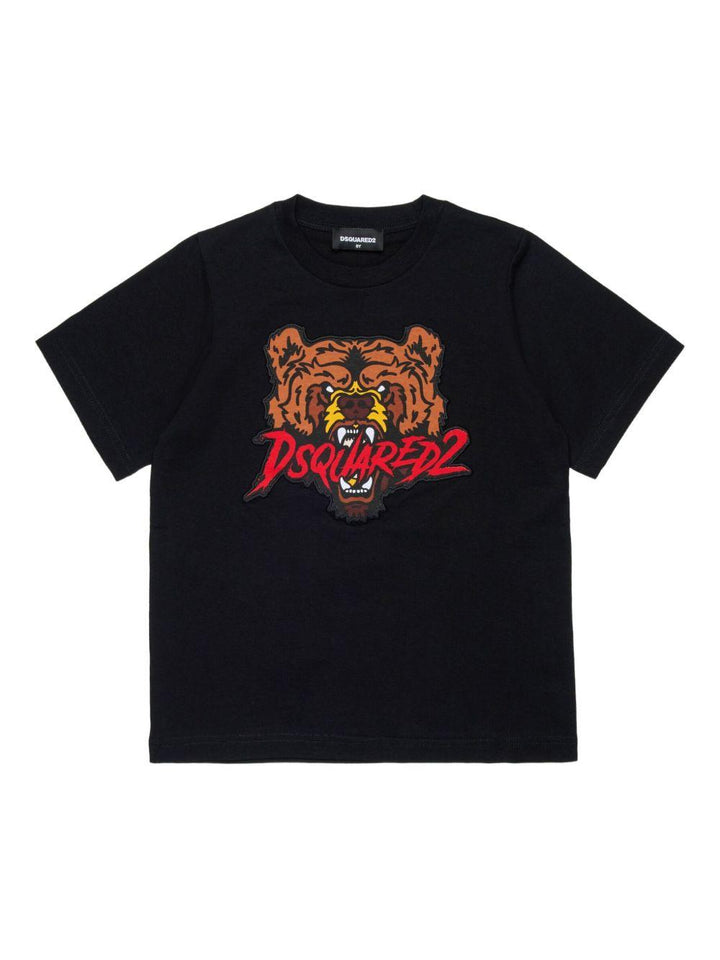 T-shirt nera per bambino