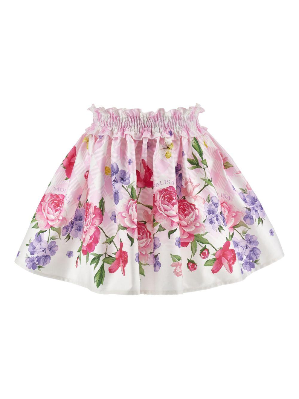 Gonna multicolor per bambina 11G7017623 0090 Monnalisa Kids 