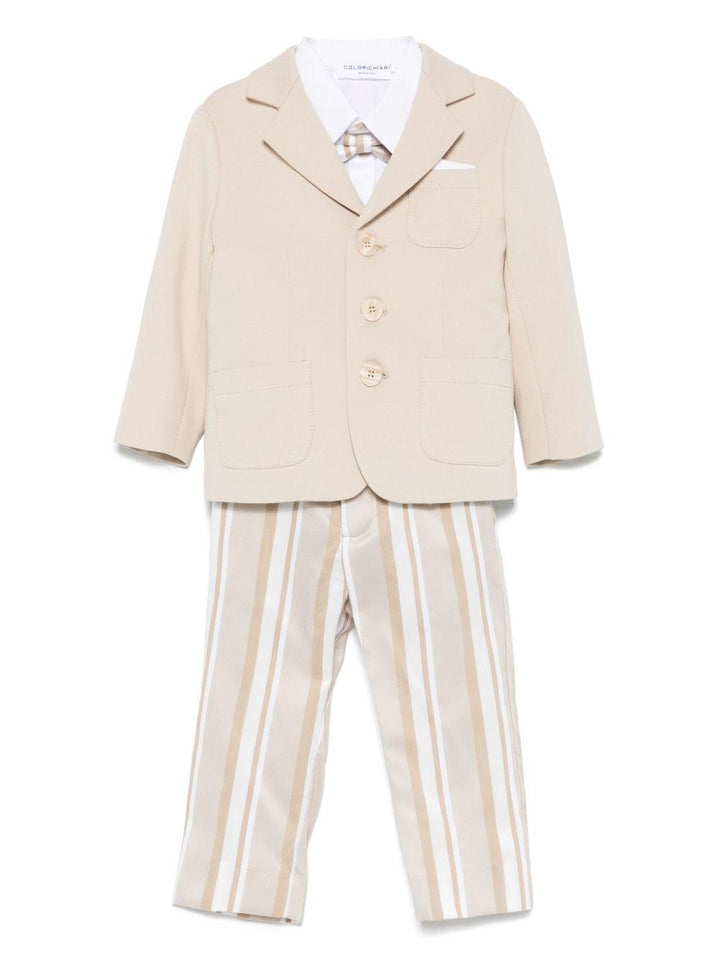 Completo elegante beige chiaro per bambino