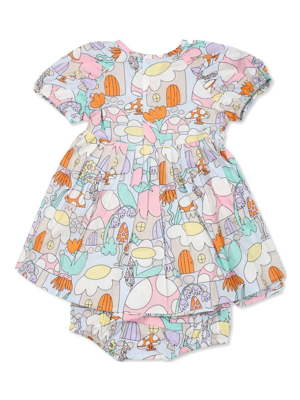 Blue/multi-color dress for baby girl