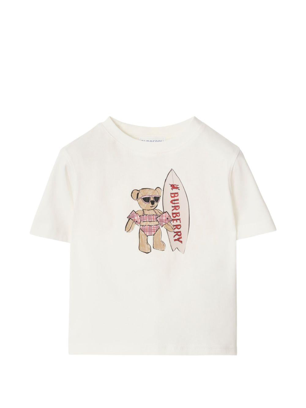 T-shirt bianco per bambino 8121278 A2014 Burberry Kids 