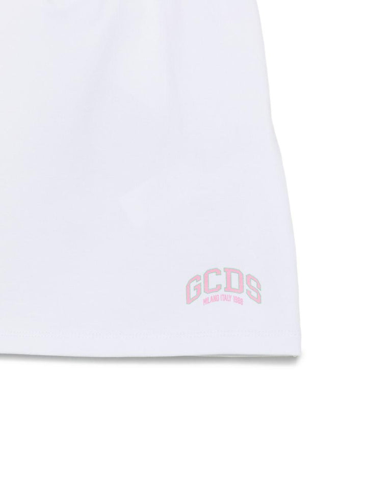Gonna bianca per bambina C1GJQM549F335 100P Gcds Kids 