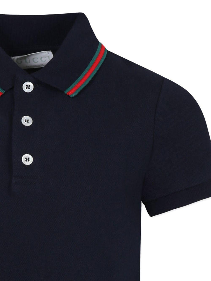 Black polo shirt for children