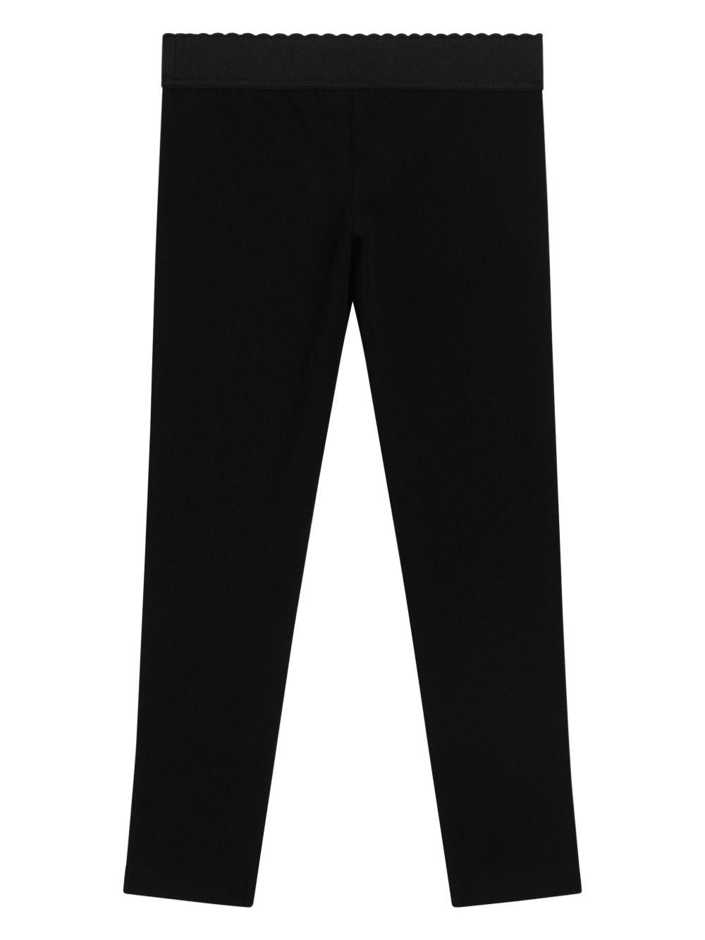 Pantalone nero per bambina L5JPB8G7N9L N0000 Dolce & Gabbana Kids 