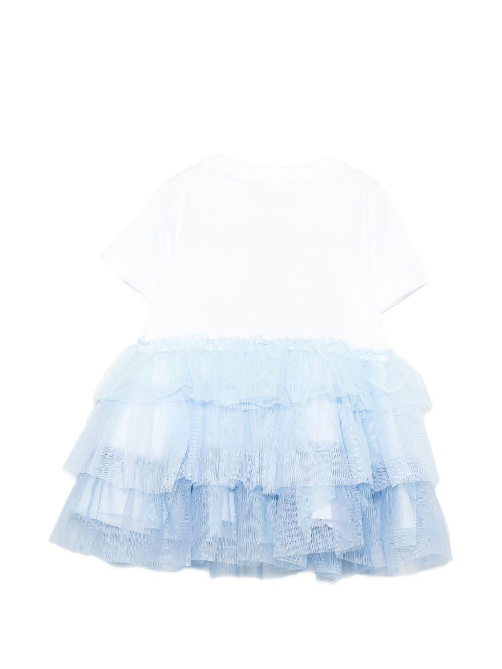 Abito bianco/blu per neonata TY1061Z0434 100 Stella McCartney Kids 