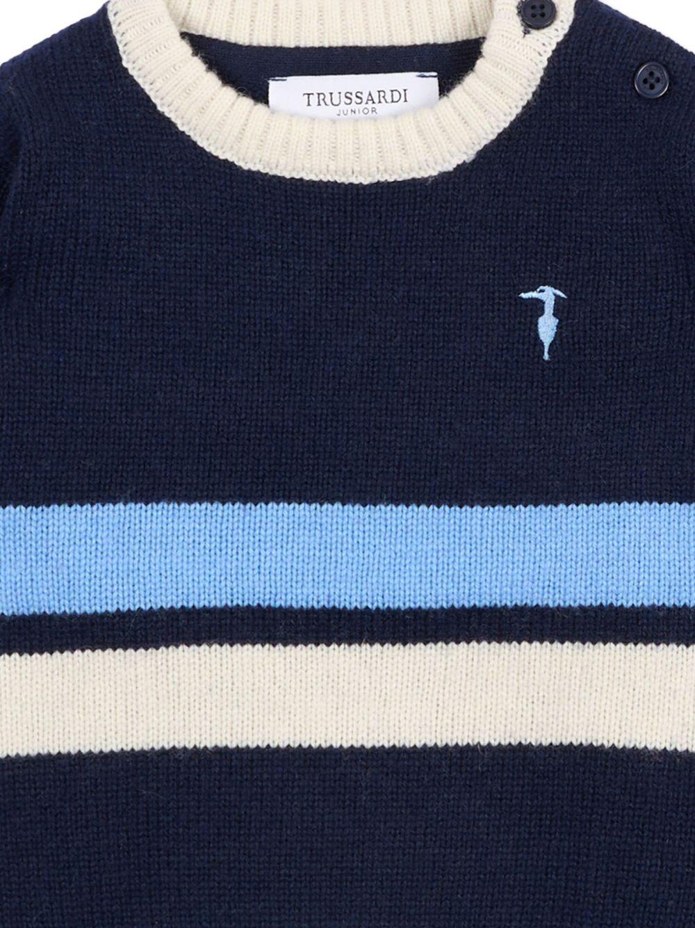 Maglione tricolore per neonato TIA25114MA PEA Trussardi Kids 