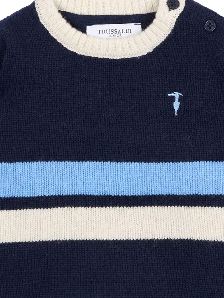 Maglione tricolore per neonato TIA25114MA PEA Trussardi Kids 