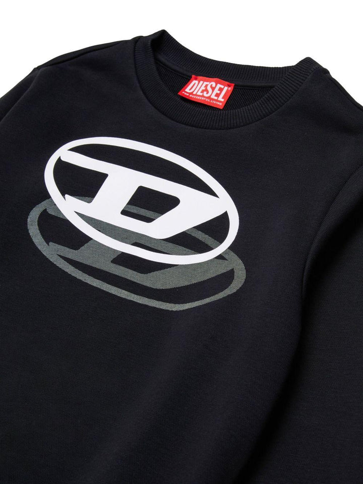 Felpa nera per bambino J02627KYAZ3 K900 Diesel Kids 