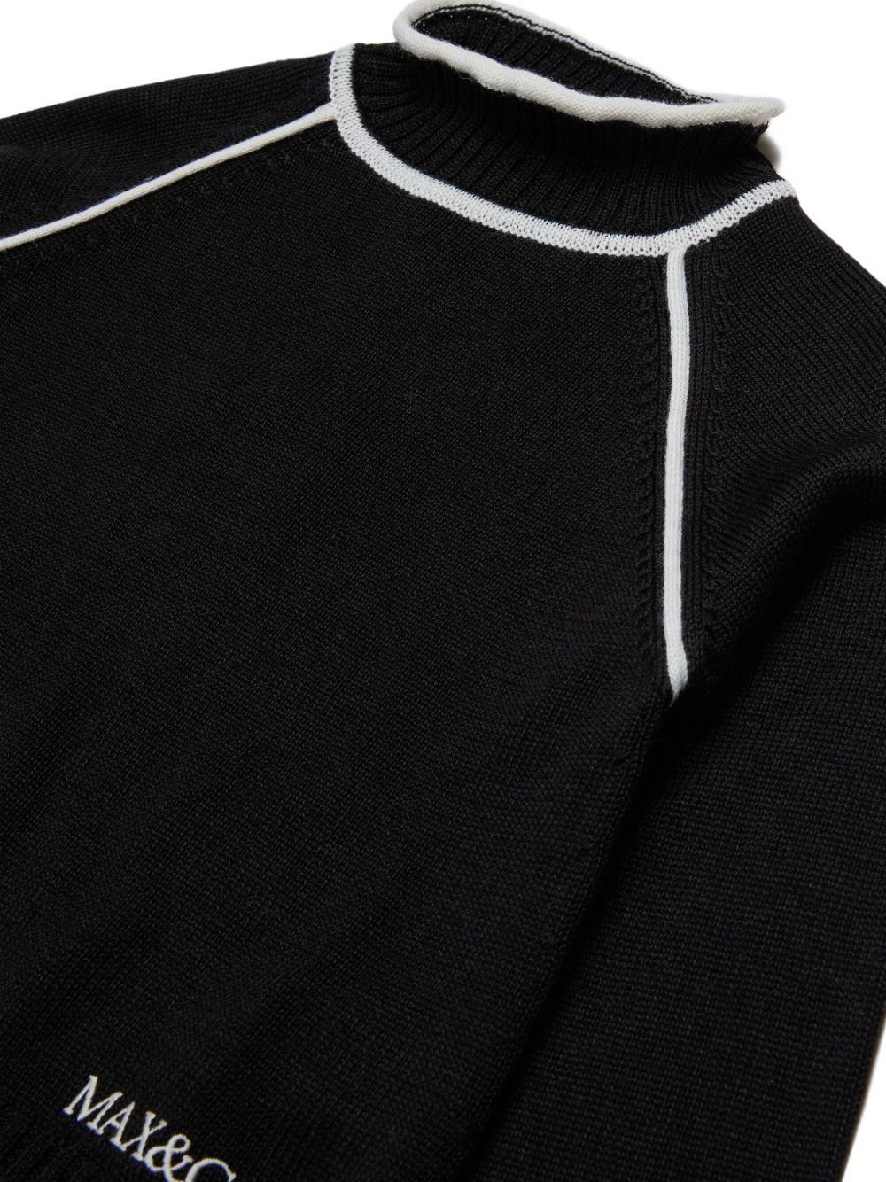 Maglia nera per bambina MX0405MX02G MX900 Max&co Kids 