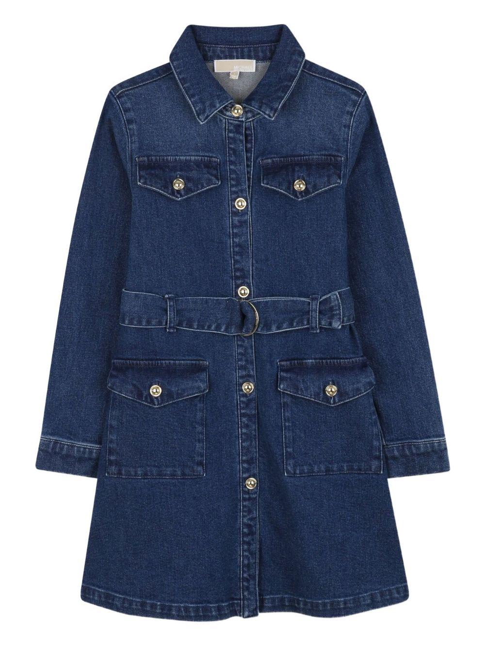 Abito in denim blu per bambina R30480 Z10 Michael Kors Kids 