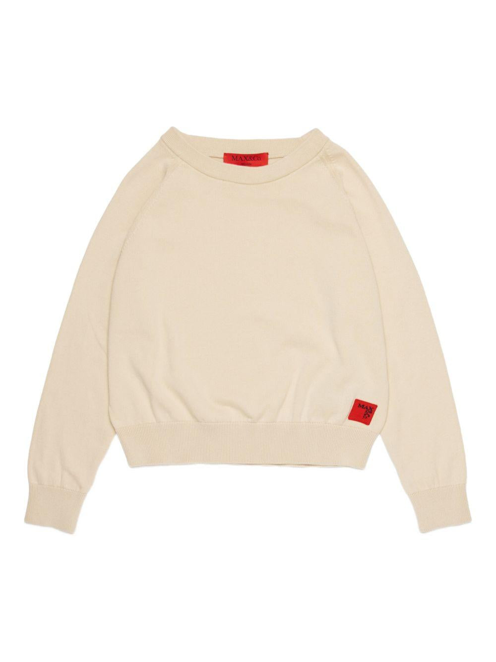 Maglione crema per bambina MX0295MX00X MX105 Max&co Kids 