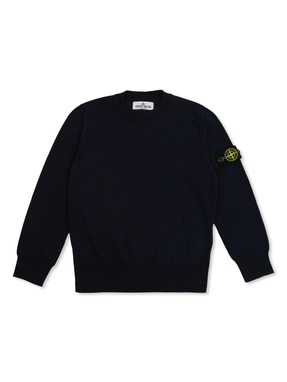 Maglione blu navy per bambino 65100001S00B2 V0020 Stone Island Kids 
