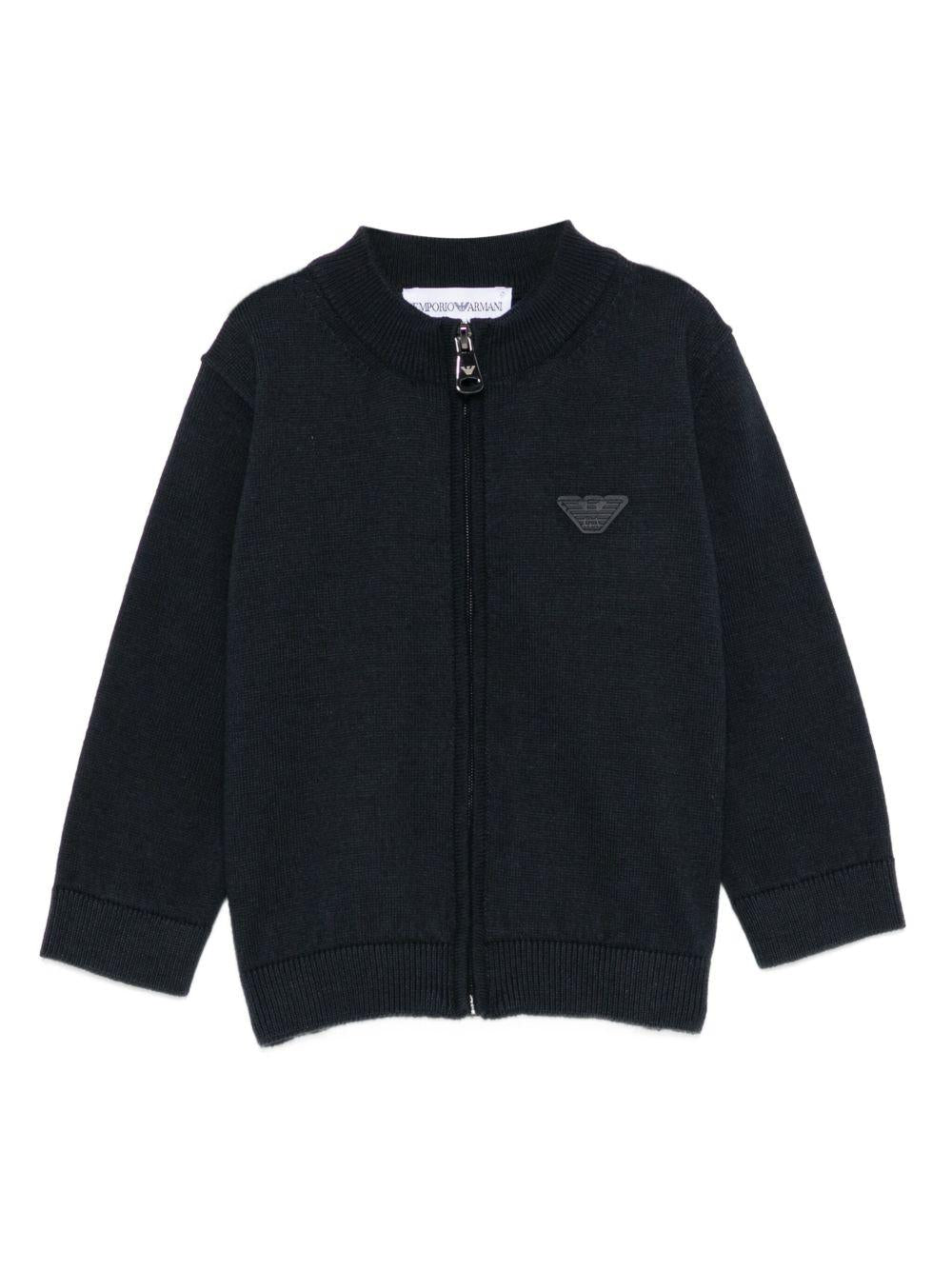 Cardigan blu navy per neonato EB000447AF15211 UB118 Emporio Armani Kids 