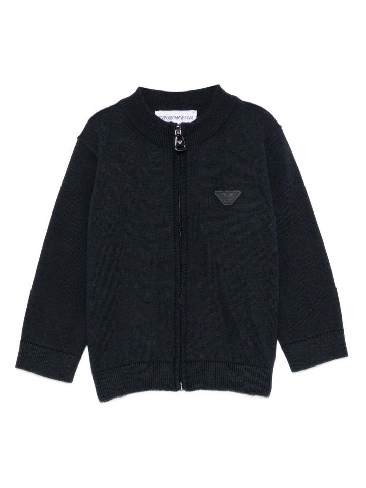 Cardigan blu navy per neonato EB000447AF15211 UB118 Emporio Armani Kids 