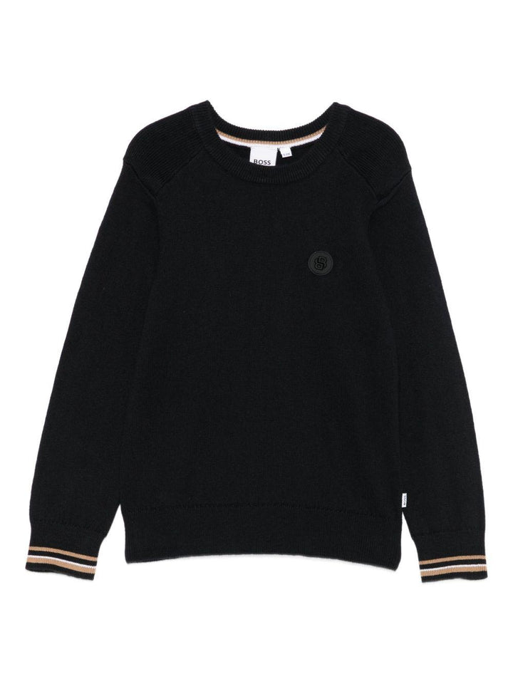 Maglione nero per bambino J52343 09B Boss Kids 
