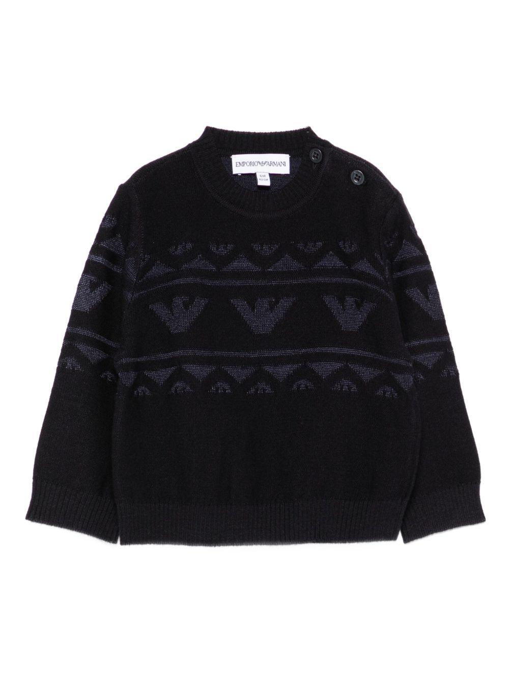 Maglione blu navy per neonato EB000825AF19453 UB118 Emporio Armani Kids 