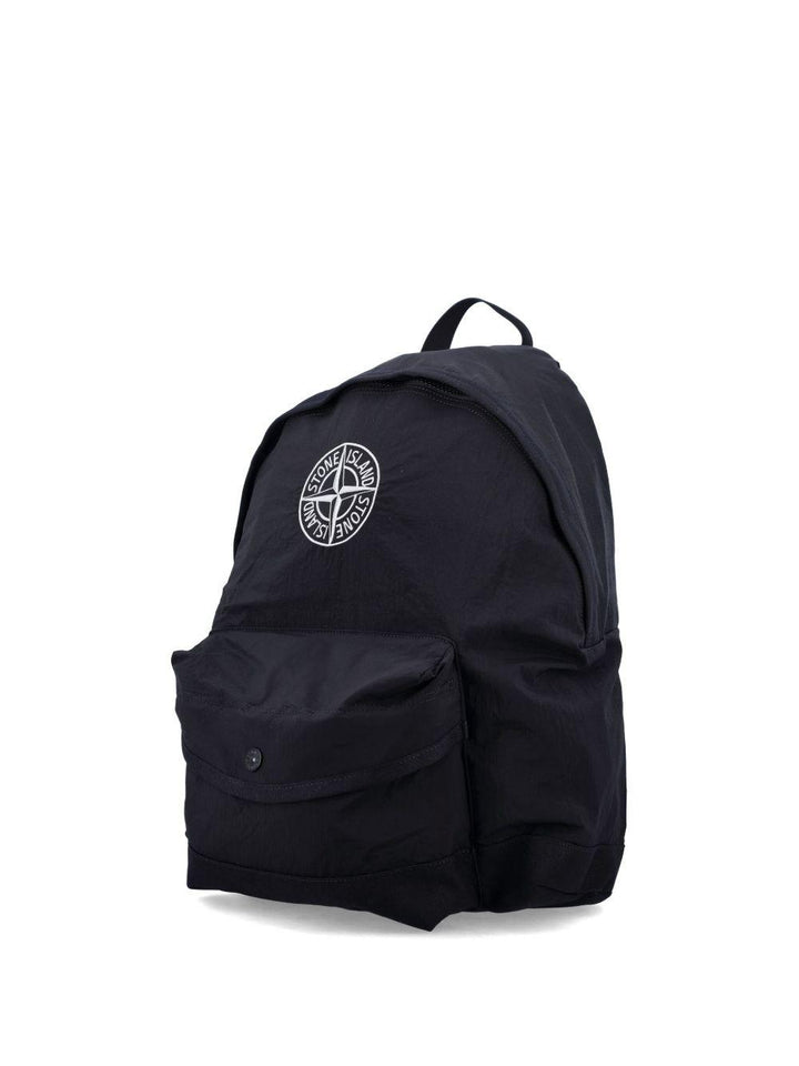 Zaino nero per bambino 69200002S0064 V0029 Stone Island Kids 