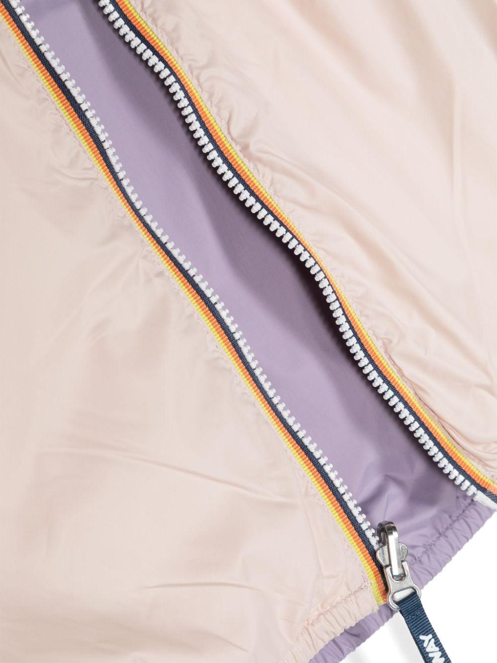 Giubbotto viola e rosa per neonata con logo