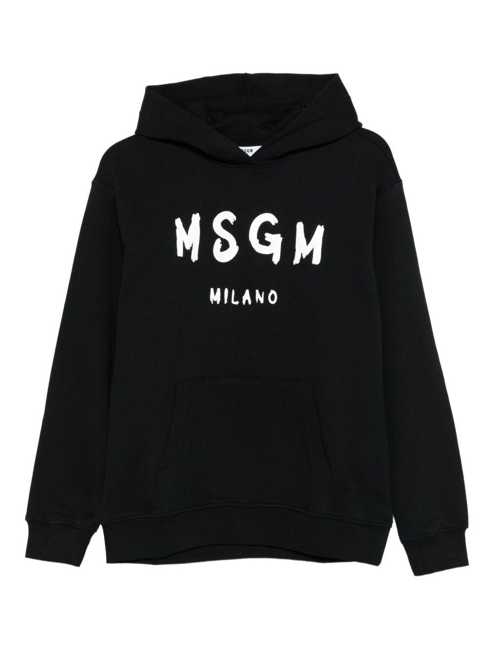 Felpa nera per bambino F5MSJUHS019 110 Msgm Kids 