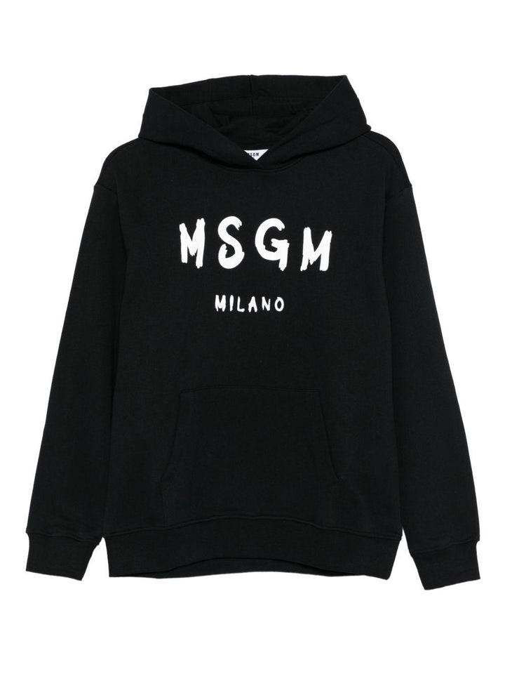 Felpa nera per bambino F5MSJUHS019 110 Msgm Kids 