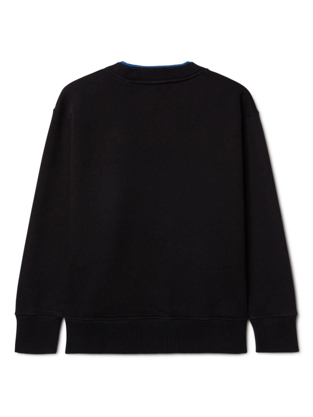 Felpa per bambino in cotone nera OBBA008F24FLE001 1014 Off White Kids 