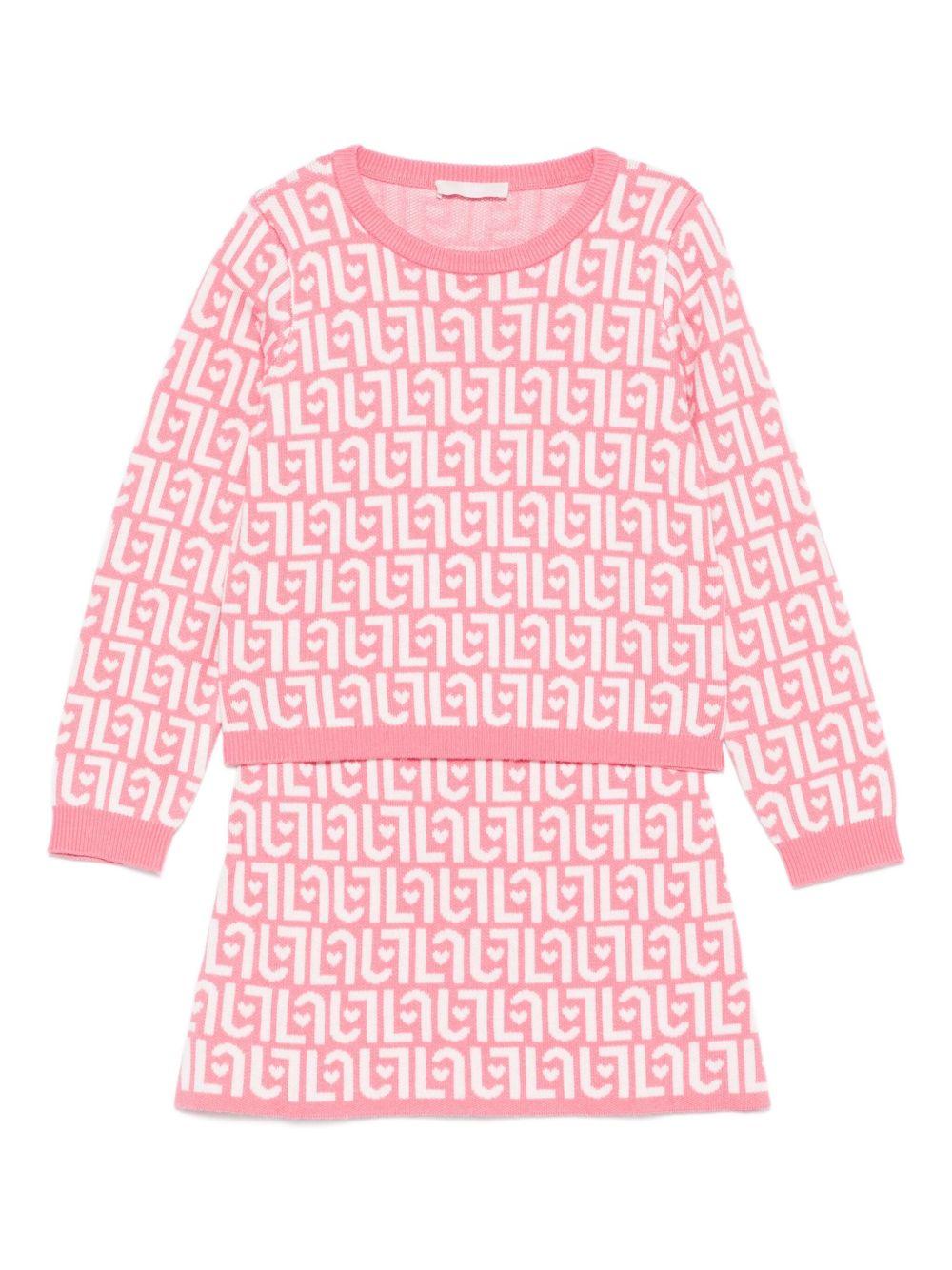 Completo sportivo rosa/bianco per bambina KF5094MA07E M9988 Liu Jo 