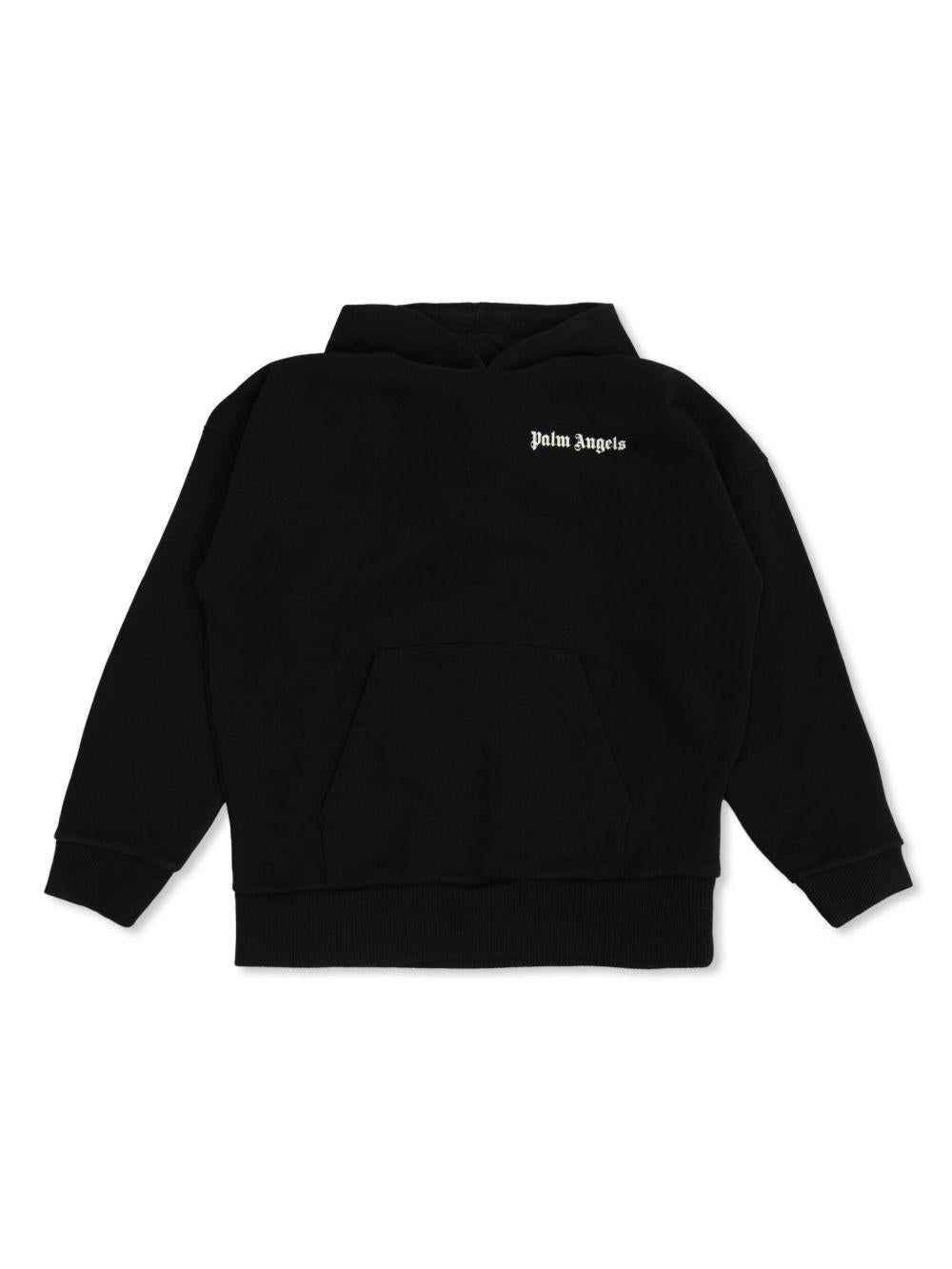 Felpa nera per bambino PBBB011C99FLE002 1003 Palm Angels Kids 